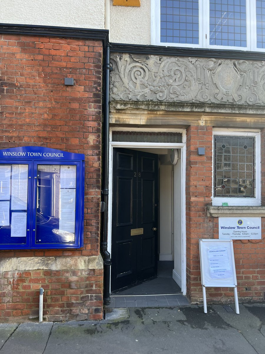 It is the first Sunday of the month which means #Winslow <a href="/Conservatives/">Conservatives</a> Cllr’s <a href="/davidgoss/">David Goss</a>, <a href="/BillyStanier1/">Billy Stanier</a> &amp; John Chilver (<a href="/claycon/">John Chilver</a>) hold their monthly <a href="/BucksCouncil/">Buckinghamshire Council</a> Councillors’ Surgery from 10:30am to 12pm in the Winslow Town Council Offices. No appointment needed &amp; all welcome!