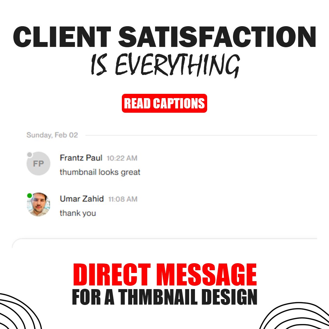 KhanXaiDesigns's tweet photo. When a client is happy, I know I’ve done my job right. Their success is my success!

Looking forward to creating more eye-catching thumbnails that help brands and creators stand out.

#thumbnaildesign #youtubethumbnail #graphicdesign #youtubegrowth #ClickbaitThumbnails https://t.co/OMZEs5BSEn