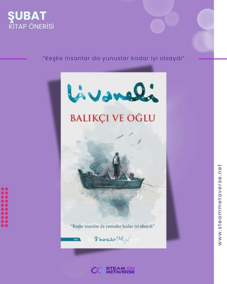 Balıkçı ve Oğlu’nu birlikte tartışıyoruz! 📚

📅 Tarih: 22 Mart 2025 | Cumartesi
⏰ Saat: 21:00
📍 Yer: Steam On Metaverse (Online)

📩 Katılmak için bize Instagram DM üzerinden ulaşabilirsiniz.

#şubatayıkitapönerisi #kitap #zülfülivaneli  #kitapönerisi #livaneli #balıkçıveoğlu