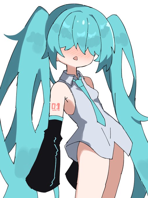 落書き目隠しミクちゃんですがお納めください

#ツインテールの日 