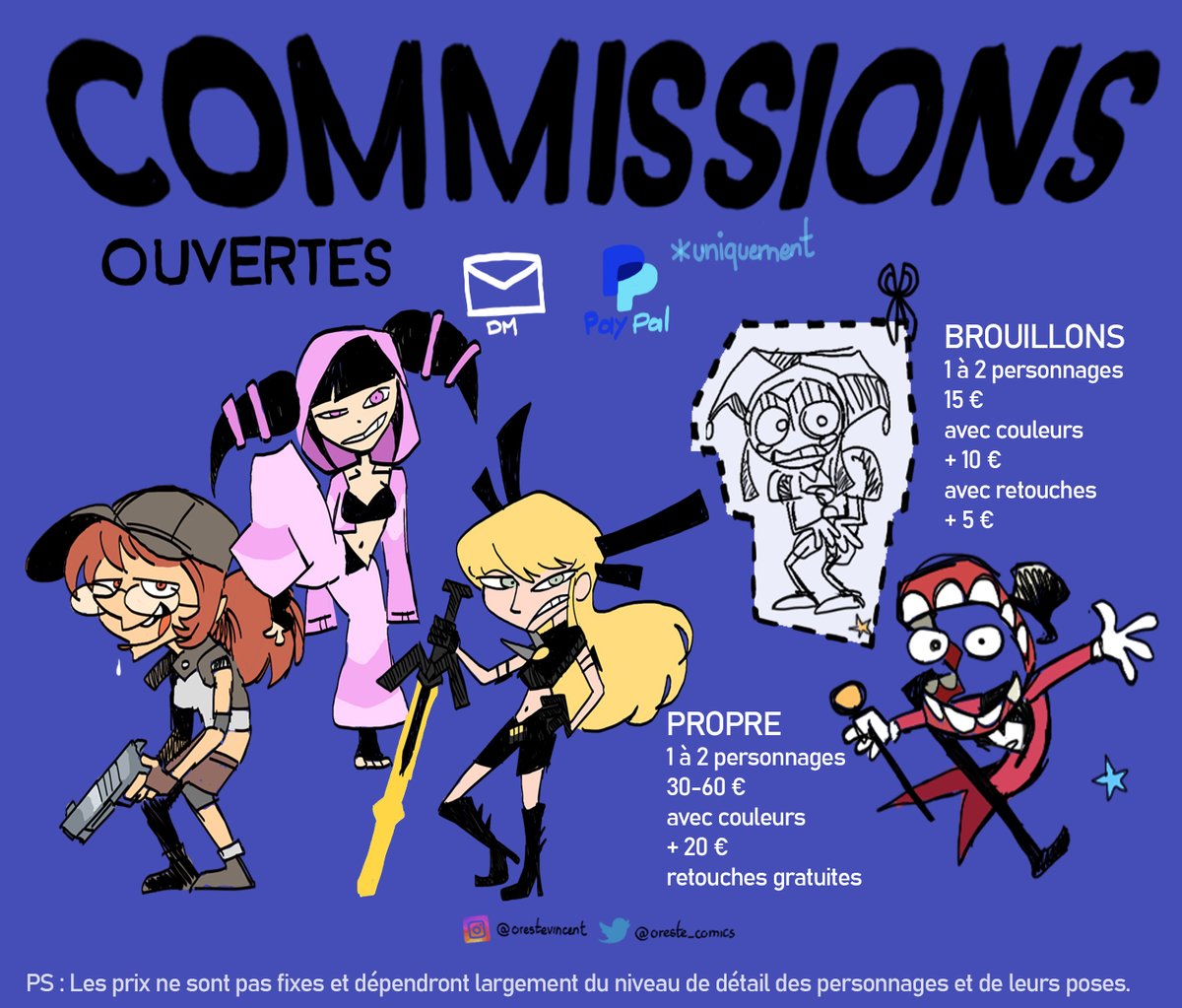 oreste_comics's tweet image. MES COMMISSIONS SONT OUVERTES. Envoyez-moi un message privé si vous êtes intéressé.