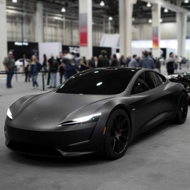 OfficialTeslaDM's tweet photo. Matte Black Tesla. https://t.co/KDJXPAUVha