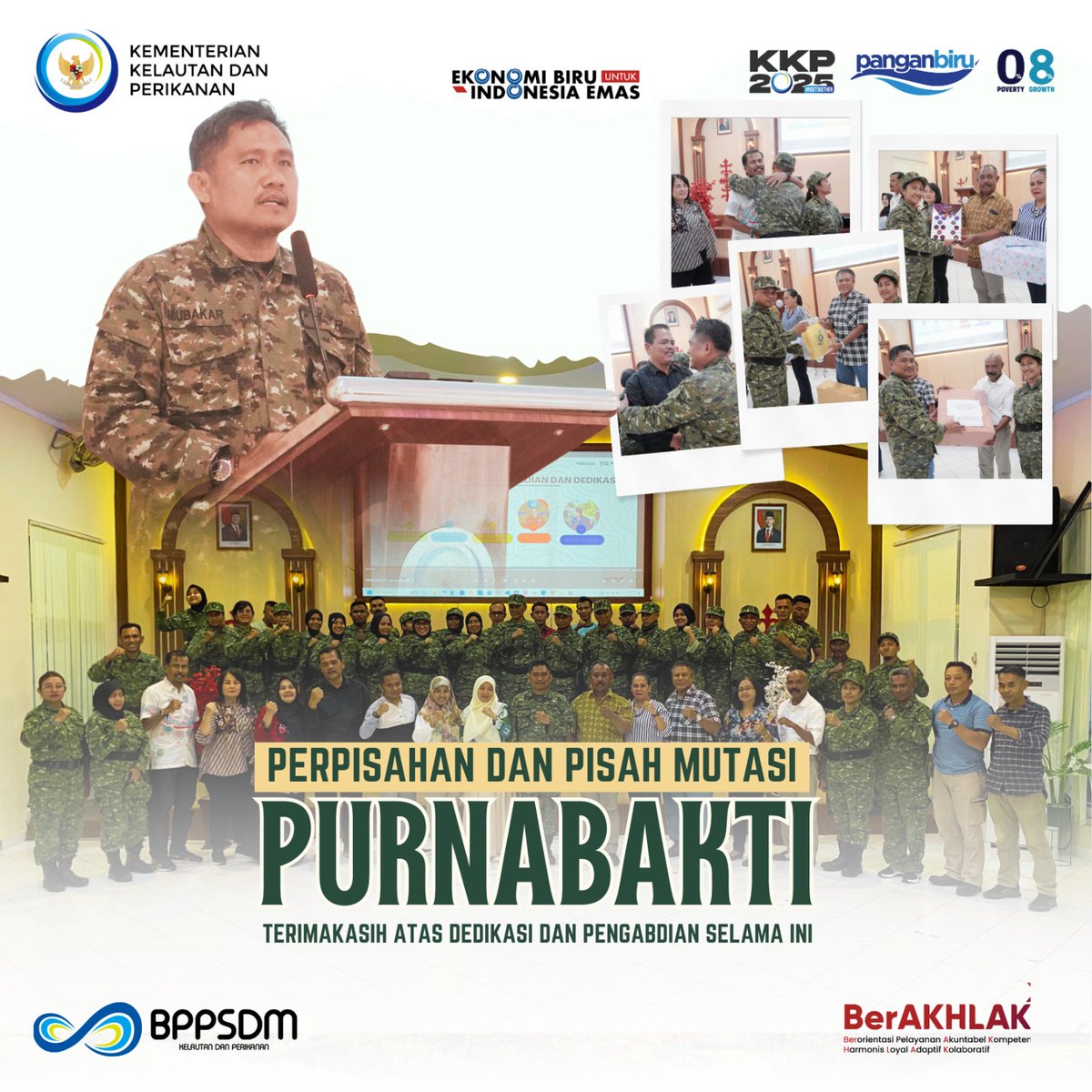 bppsdm_bp3ambon's tweet photo. Salam super sahabat #minamania , pada hari Jumat tanggal 31 Desember 2025 dilakukan acara perpisahan purnabakti. https://t.co/mBvplgQP6p
