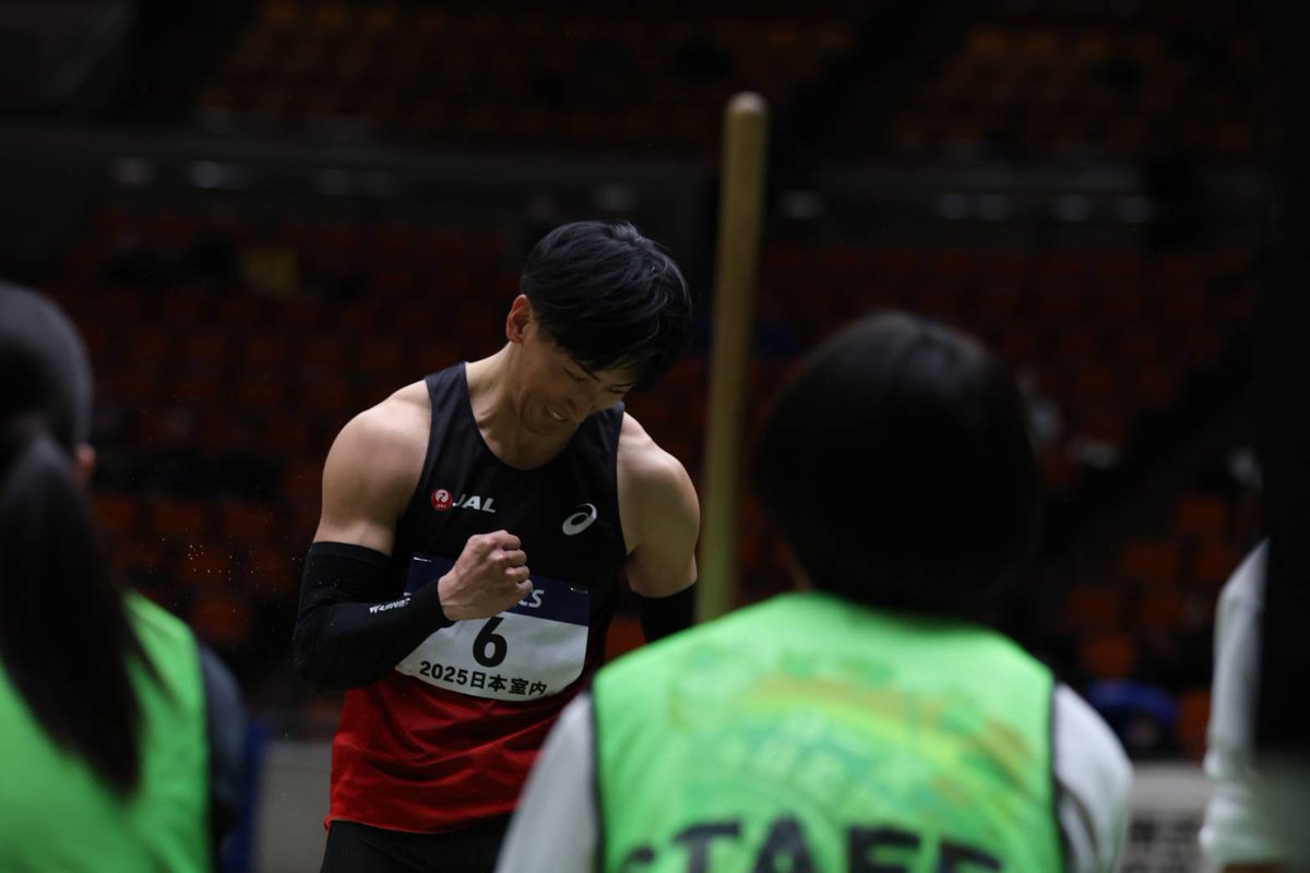Getsuriku's tweet image. #日本選手権室内
男子三段跳
山本凌雅（JAL）
16m23🥇
2019年のこの大会ぶり、6年ぶりビッグタイトル！！！！