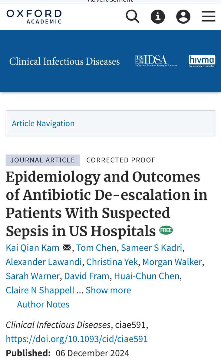 S.Enf.Infecciosas HRUM (@infecchrumalaga) on Twitter photo A veces es duro hacer #PROA/Stewardship…📸👇🏻
RECUERDA💡#Desescalar 💊🪜⬇️ es SEGURO, previene #resistencias, menos efectos secundarios e incluso en algunos trabajos DISMINUYE #mortalidad📉☠️
<a href="/CIDJournal/">Clinical Infectious Diseases</a> 🔗🆓 academic.oup.com/cid/advance-ar… A veces es duro hacer #PROA/Stewardship…📸👇🏻
RECUERDA💡#Desescalar 💊🪜⬇️ es SEGURO, previene #resistencias, menos efectos secundarios e incluso en algunos trabajos DISMINUYE #mortalidad📉☠️
<a href="/CIDJournal/">Clinical Infectious Diseases</a> 🔗🆓 academic.oup.com/cid/advance-ar…