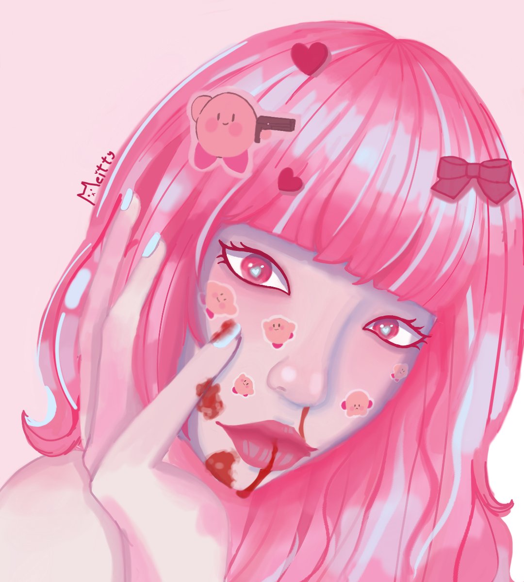 Meitty1036703's tweet photo. Un dibujo inspirado de una referencia y en Kirby✨ demore dos horas pero gustó como quedo 
.
.
.
.
.
.
#draw #ArtistOnTwitter #artist #digitalart #drawing #Creative #ShareYourArt #artlover #illustrationart #artwork #Kirby #pink https://t.co/0snyCpB4jk