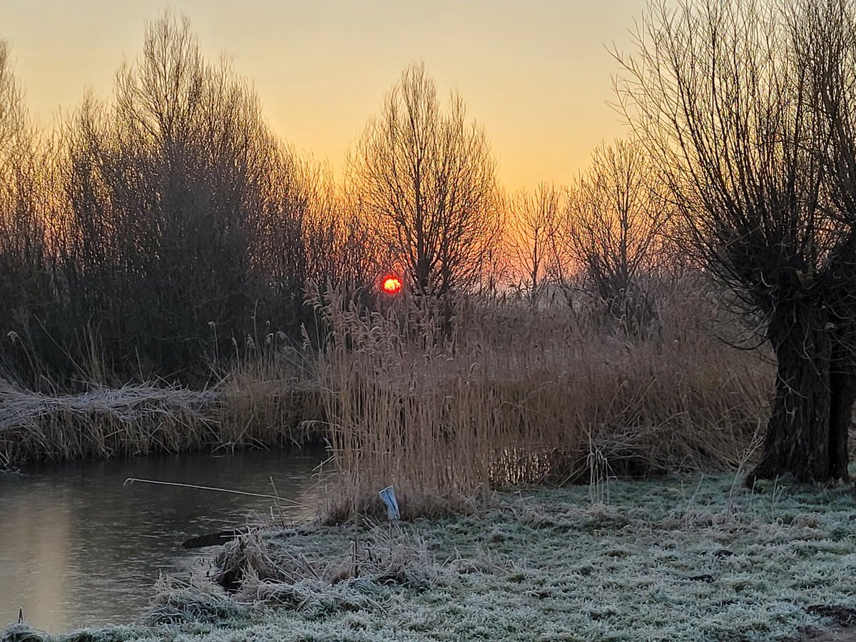 Wat komt de zon mooi op na een "koude" winternacht.