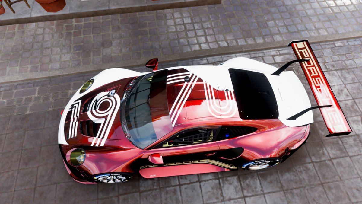 Mimeroni52's tweet photo. w.i.p of a @Porsche le mans livery in my colour of red, no sponsor stickers as i took a break from it today.

ref pic in qoutes https://t.co/Wgj855ScgO