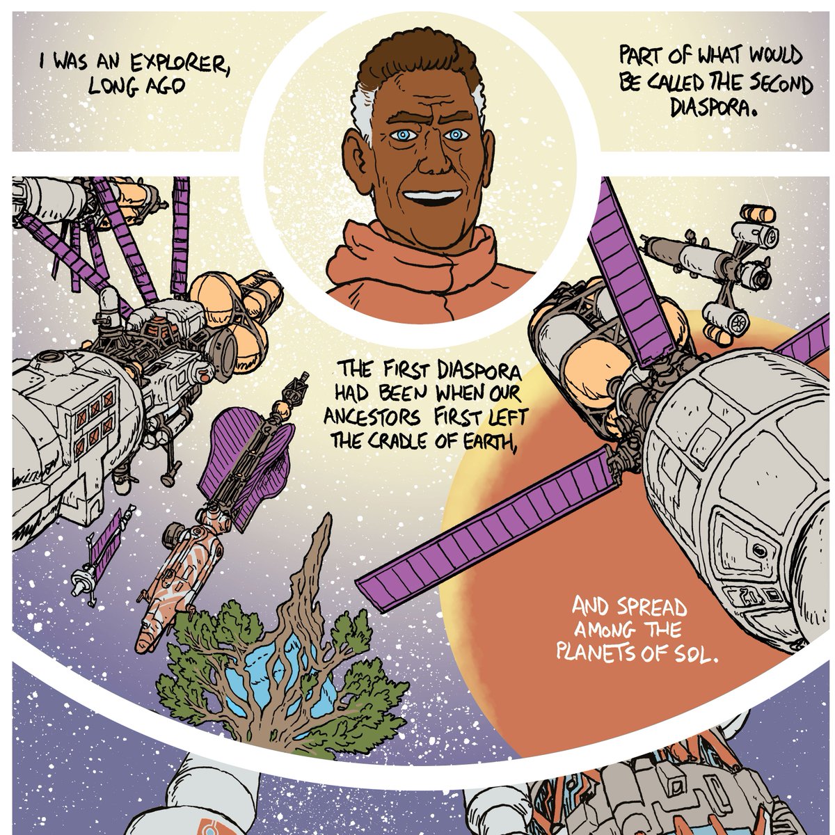 simonroyart's tweet photo. Today, on the patreon - a new comic about interstellar exploration called VANGUARD (link in bio) https://t.co/wSLRPMkkP7