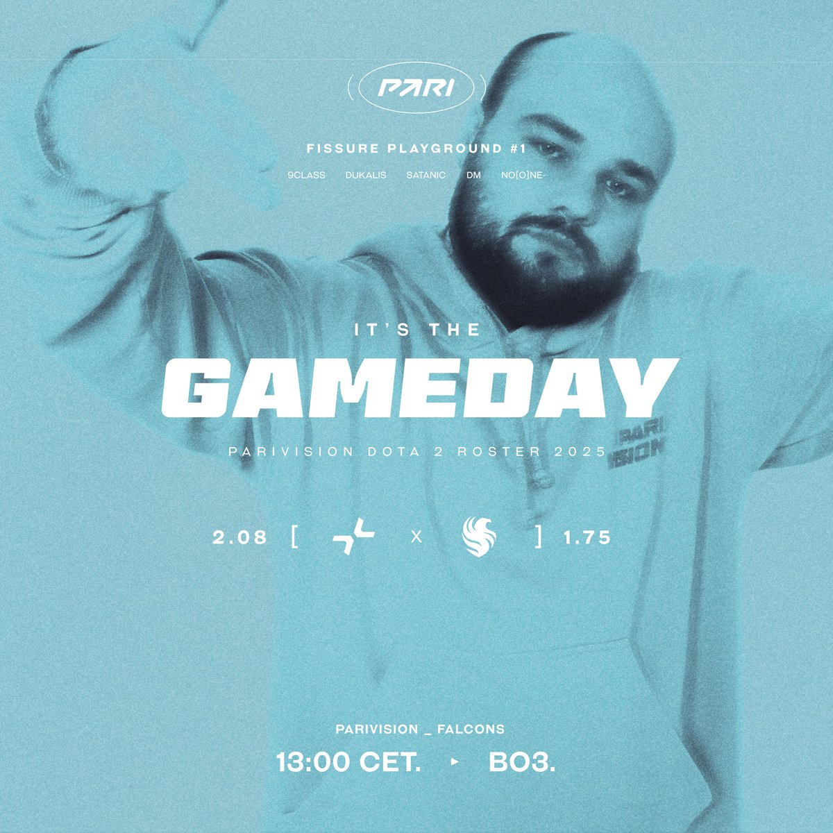 Starting last day of FISSURE PLAYGROUND with a lower bracket final

Playing vs. Falcons at 13:00 CET