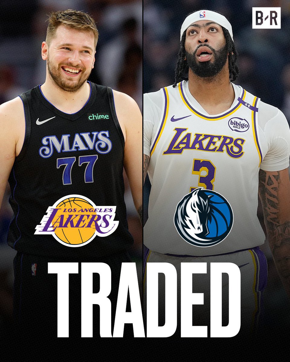🚨 BOMBAZO DE TRASPASO 🚨

LUKA DONCIC JUGARÁ EN LOS ÁNGELES LAKERS Y ANTHONY DAVIS JUGARÁ EN LOS DALLAS MAVERICKS

Así queda el traspaso:

➡️ A Los Ángeles Lakers: Luka Doncic, Maxi Kleber, Markieff Morris

➡️ A Dallas Mavericks: Anthony Davis, Max Christie, pick #1 de 2029 de