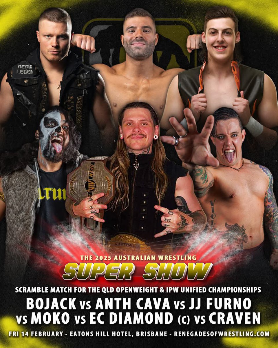 PWLeagueAus's tweet photo. The QLD Openweight &amp; IPW Unified Championships will be defended in a SCRAMBLE MATCH, as EC Diamond puts the gold up against some of Australia’s best &amp; brightest up and comers!

Who’ve you got as your pick to win?

📍 February 14 - Eatons Hill Hotel
🎟️ https://t.co/jmMshqTrhf https://t.co/i5x3oEjGSO