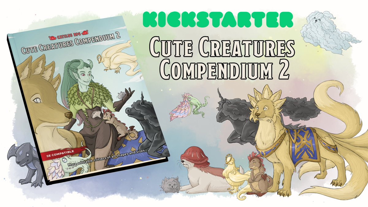 Cute Creatures Compendium 2 is coming to Kickstarter! Get ready for more never-before-seen adorable critters!

kickstarter.com/projects/catil…