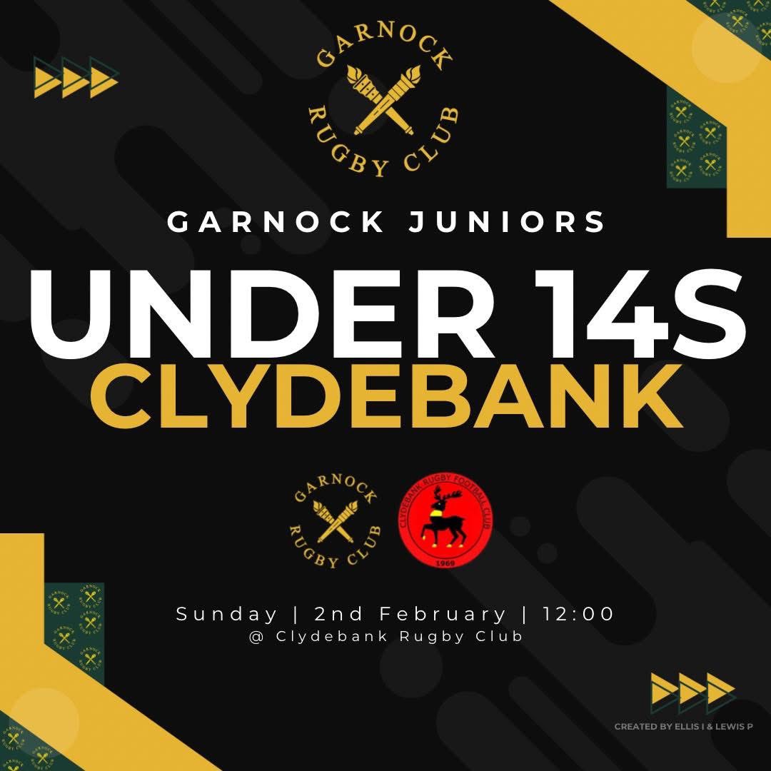 No 6 Nations games today so why not watch the next best thing and support the future of our club. U16s at home in rescheduled match v Lomond&amp;Helemsburgh while the U14s are away to Clydebank with their combined Bishopton team. Good luck lads 🏉