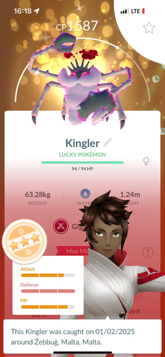 Shiny lucky Kingler gigantamax! I’ll take it 😍