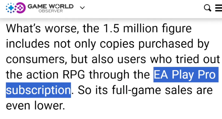 UnderbanePro's tweet image. So they lied. This should be considered fraud and eligibility to sue for anyone who invested in Bioware.