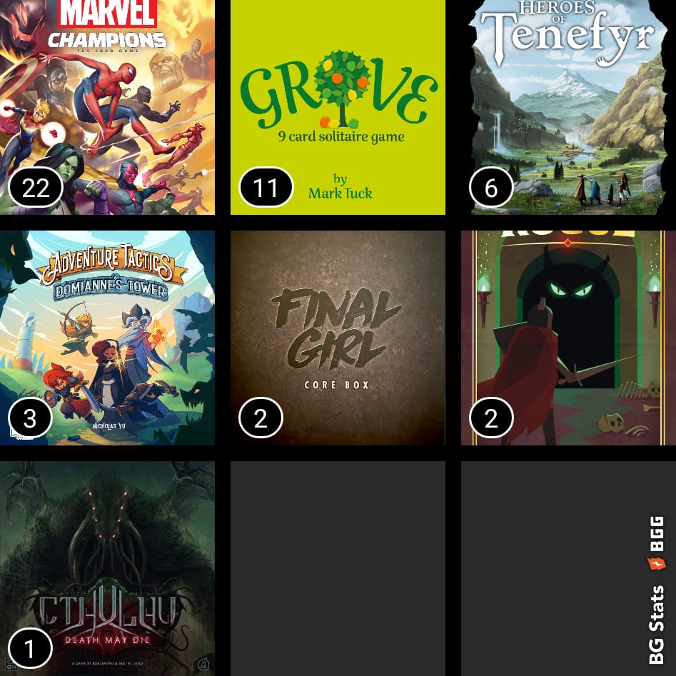 EMCSJA's tweet photo. Empezamos bien el año
-Retomando duramente el Marvel Champions tras año y medio parado
-Partida mensual al CDMD
-Continuando campaña de Adventure Tactics
-Tenefyr y Final Girl ideales para fines de semana
-Grove son las pipas lúdicas https://t.co/3eh0pkPMnY