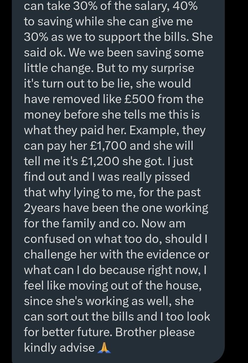 jon_d_doe's tweet photo. Few days ago, a man asked me a question about a wife's financial responsibilities.

I responded to him by saying that a wife doesn't have financial responsibilities in a home, but financial accountability.

And that if she chooses to support or assist her husband, it doesn't https://t.co/ysfa58tUCf