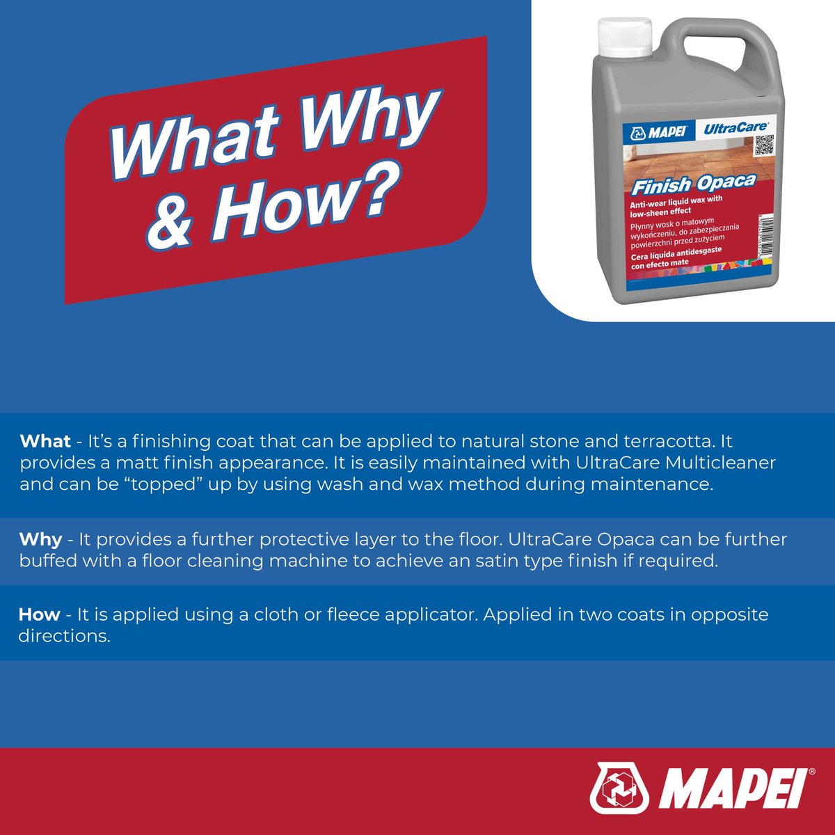 MapeiUKLtd's tweet photo. Getting to know our new anti-wear liquid #wax #UltraCare Finish Opaca. https://t.co/AR4N1V67gv 

#Mapei #tiling #tiler #StopsStains #StainRemover #SurfaceProtection #flooring #HouseholdStains #cleaner #cleaning #NaturalStone #terracotta #CleaningHacks #LiquidWax #interiors #DIY https://t.co/ab8NqmxN1x