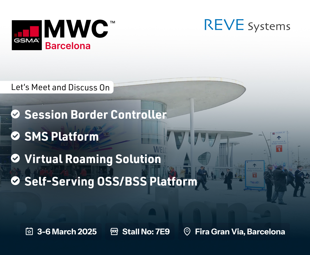 REVESystems's tweet photo. From Barcelona's vibrant streets to MWC's innovations, REVE Systems is redefining communication, security, and digital engagement with,

👉 Session Border Controller
👉 SMS Platform
👉 Virtual Roaming Solution
👉 Self-Serving OSS/BSS Platform

Meeting Link:https://t.co/B9rTqdOM6W https://t.co/gi0y18AKUG