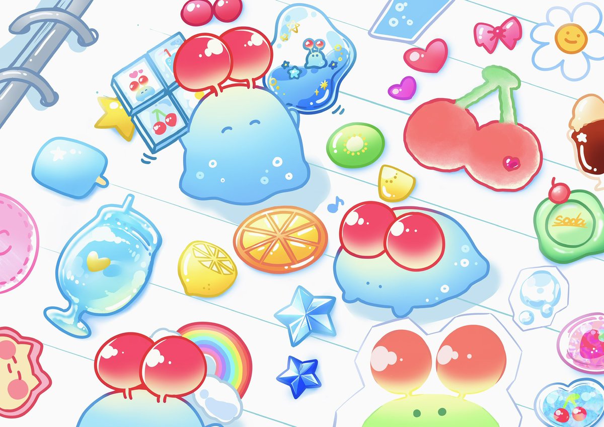 mushroomnosuke's tweet image. シールペタペタ⭐️
(中の人はシール集めにハマっております)
 #ゆるいイラスト 
 #イラスト
 #オリキャラ
