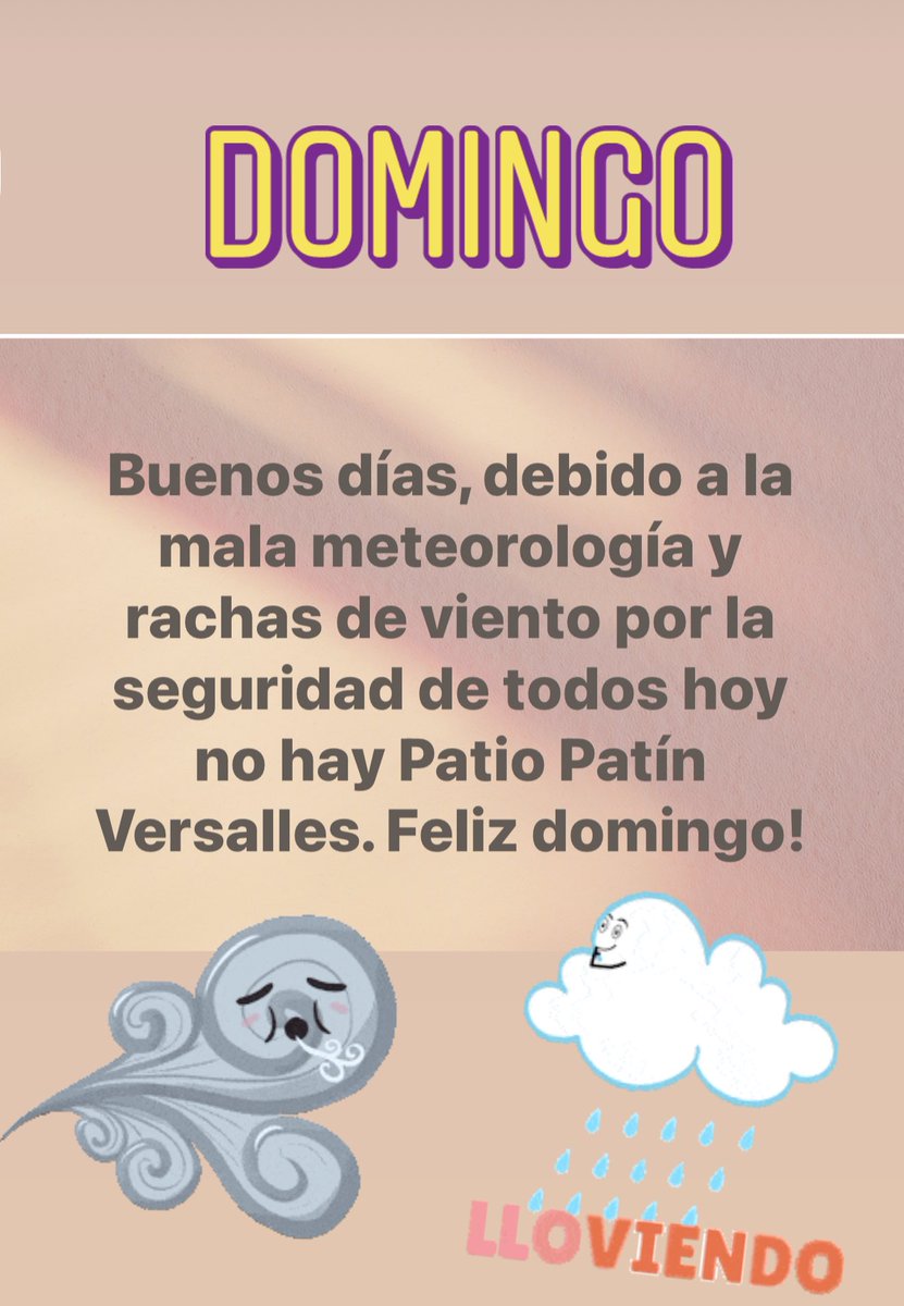 AvilesPatin's tweet photo. Hoy la meteorología y las rachas de viento hacen peligroso el patinar en Versalles; por este motivo y la seguridad de todos hoy No hay Patio Patín Versalles. @AytoAviles https://t.co/hwCf1j5w8O