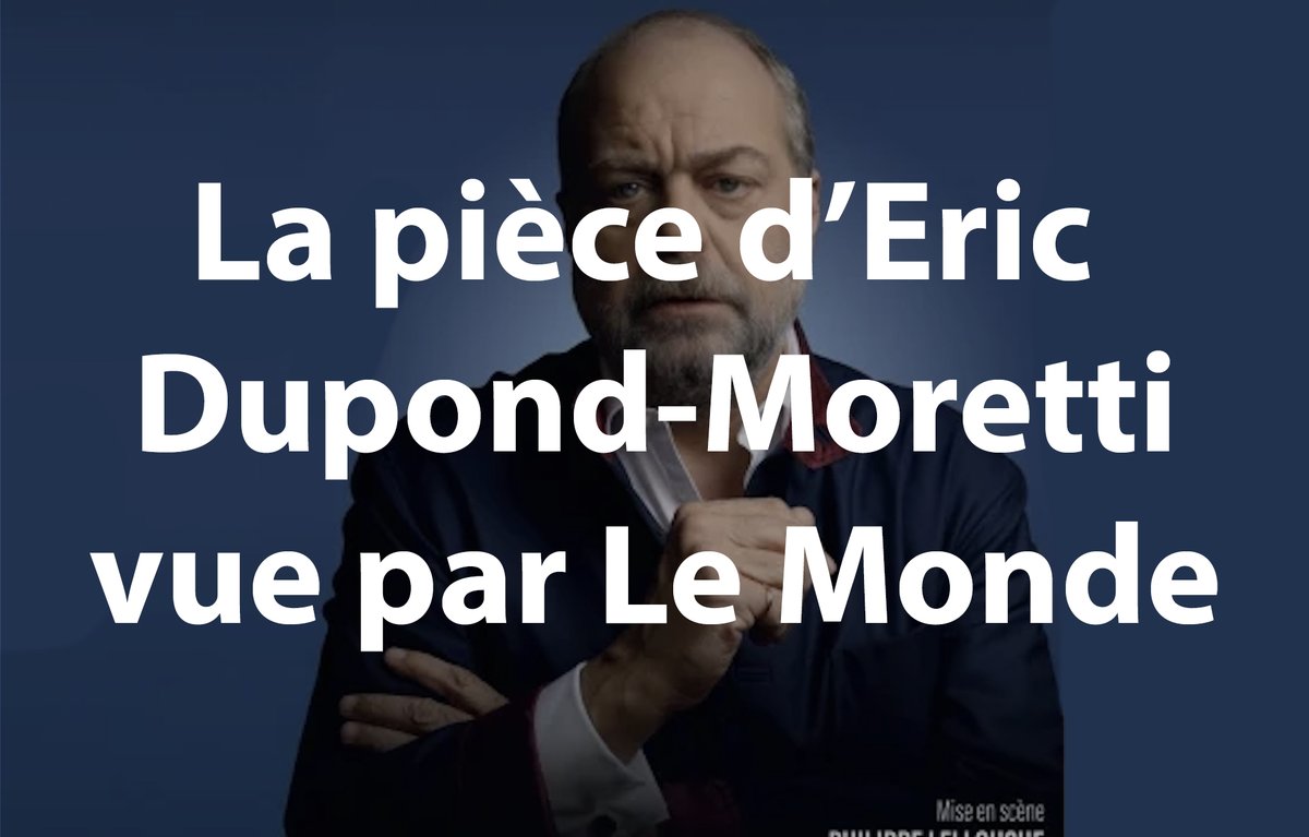 medias_citoyens's tweet photo. LA PIÈCE D'ÉRIC DUPOND-MORETTI VUE PAR LE MONDE - Quand la journaliste star du service politique se déplace pour assister à une pièce de théâtre autobiographique de l'ancien Garde des Sceaux, elle s'attend à ce que soient révélés des détails croustillants susceptibles d'alimenter ses prochaines chroniques dans "le journal de référence". Manque de chance, Éric Dupond-Moretti fait partie de ces personnalités politiques pour qui la notion de loyauté a encore du sens.

Ainsi, la journaliste du Monde affiche d'emblée sa surprise, son amertume : "Il raconte son expérience Place Vendôme sans jamais égratigner Emmanuel Macron". On imagine la frustration de la rédactrice qui s'était déplacée pour recueillir, avant tout, des anecdotes compromettantes ou autres remarques fielleuses afin de nourrir ses prochains articles sur "le locataire de l'Élysée".

Dès le second paragraphe, la journaliste se venge de sa frustration en convoquant une ancienne réplique du président qu'elle aime à répéter, encore et encore : "L’Elysée n’étant qu’à un pas, Emmanuel Macron, n’aura qu’à traverser la rue pour applaudir celui qui, en une heure trente de spectacle, n’émettra jamais la moindre critique à son égard."

La journaliste enchaine en oubliant de parler de la pièce et en se focalisant sur ce qu'elle aurait aimé y voir : "La dissolution de l’Assemblée nationale, décision présidentielle incomprise qui nourrit la rancœur de la plupart des troupes macronistes, n’est pas au programme ce soir-là. Pas plus que l’examen du projet de loi immigration de décembre 2023, voté avec les voix du Rassemblement national, ennemi juré de l’ex-garde des sceaux."

Dans les articles de Claire Gatinois - comme dans la presse tabloïd - il y a toujours des rumeurs et des bruits de couloir relayés pour accroitre l'intensité dramatique : "On raconte que c’est après avoir vu ce spectacle que Brigitte Macron s’était pris [ndlr : "s'était prise", il manque un "e"]  d’amitié pour la star des prétoires, au point de suggérer le nom de l’ancien avocat à son époux pour rejoindre le gouvernement.".

Puis vient la description du spectacle et une seconde partie qui, selon la journaliste, n'est que récriminations larmoyantes contre les médias et les juges : "Il se justifie, raconte sa perquisition, ses blessures et ses humiliations, et peste contre le traitement médiatique dont il a fait l’objet en affichant derrière lui les unes que lui ont consacré Libération et Le Monde [tout le monde connait pourtant la parfaite neutralité éditoriale de ces 2 médias]. L’ancien garde des sceaux en a gros sur le cœur mais perd peu à peu l’assistance dans les méandres de son affaire.". Perdre l'attention de la journaliste du Monde n'est-elle pas, finalement, la meilleure des publicités pour cette pièce de théâtre en devenir ?