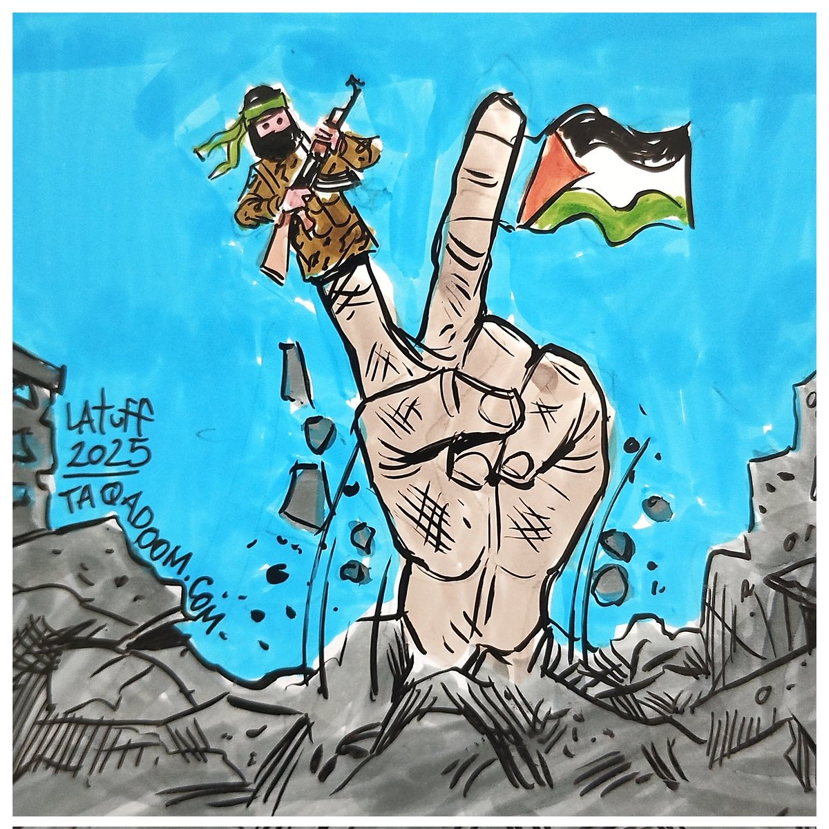 I resist.
Therefore, I exist!
<a href="/Taqadoom/">تقدُّم</a> 
#Gaza
#Palestine