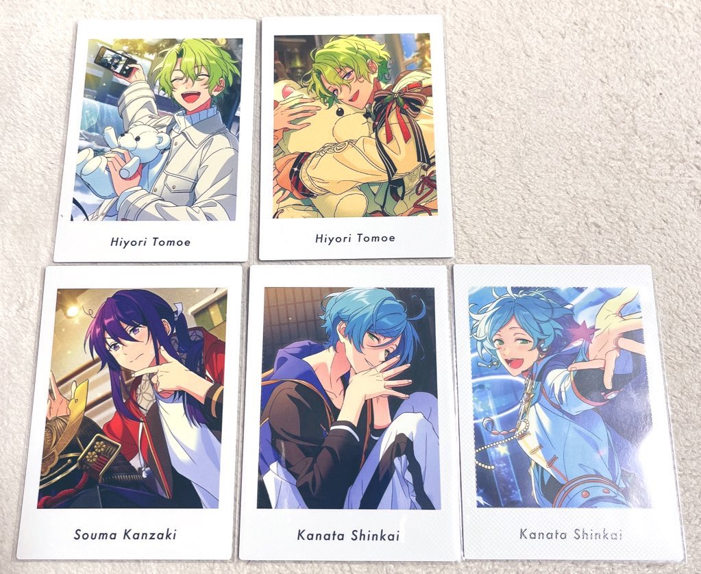azu_an_Ticket's tweet photo. 【交換】あんスタ ぱしゃっつ vol.5

求:P日和>A日和>P颯馬･AP奏汰

譲:零 薫 アドニス 晃牙 北斗 ス���ル 真 真緒 ジュン 茨 凪砂 泉 レオ 司 嵐 巽 一彩 藍良 燐音 HiMERU ニキ こはく 英智 桃李 渉 千秋 鉄虎 忍 宗 みか 敬人 紅郎 なずな 光 友也 なずな 夏目 宙 つむぎ ゆうた

→ https://t.co/qQqGr5rzr0