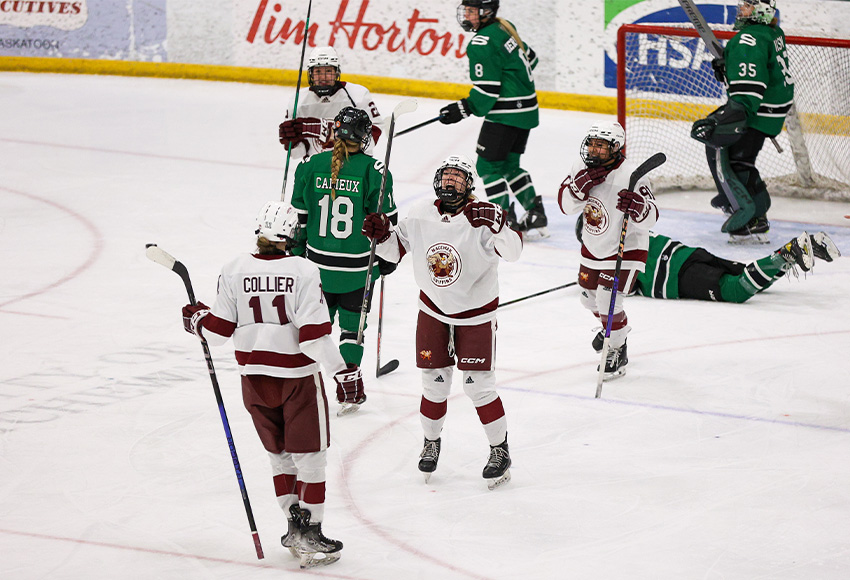 MacEwanGriffins's tweet image. W🏒| RECAP
After Brianna Sank stops @HuskieWHKY's fifth shooter, Shaelyn Hopkins scores to deliver a 3-2 shootout win for @GriffinsWHKY - their second win in the past three games.
#GriffNation
📷 Rachel Albertson

STORY➡️macewangriffins.ca/sports/wice/20…