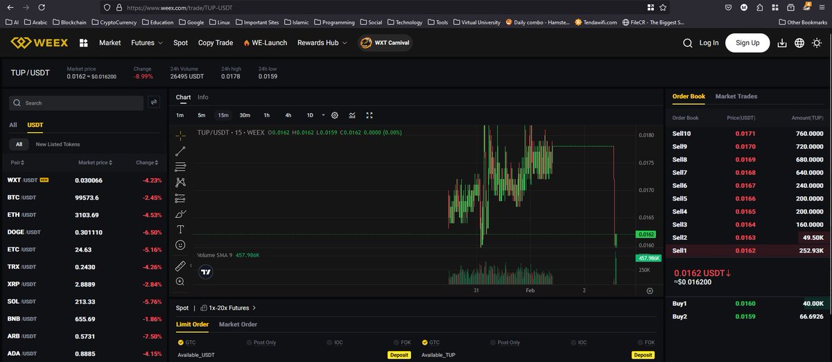 haider_crypto's tweet photo. #weexscam

Guys Yesterday WEEX delisted TUP and many other coins. After 15hours of delisting they issued an announcement on twitter that they are going to delist it. How can an exchange do a scam and loot 300,000$ worth of TUP tokens of customers?? https://t.co/0kr2slbywS
