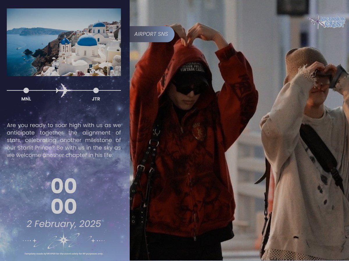 vynedicatenotes's tweet photo. ͏͏
͏
          @𝘁𝗵𝗲𝗮𝗲𝗿𝗼𝘃𝘆𝗻𝗲 posted
          02 Feb 2025 | SEOUL

          Off to an event first
          before going to our
          Europe trip :)

             #AstralAlchemy
             #StardustSerenade
             #TheWanderer 

͏͏ https://t.co/NzvjyPnY7b