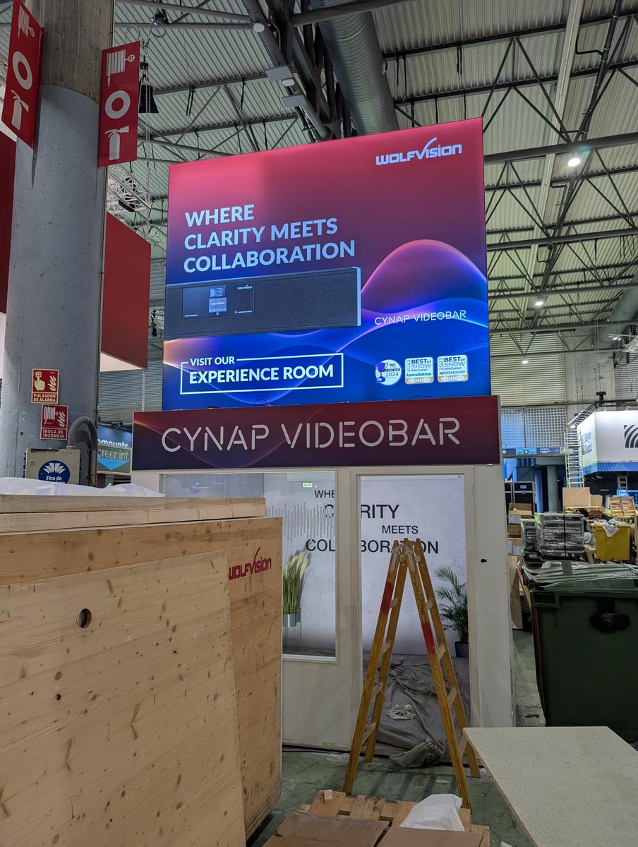 WolfVision_EU's tweet photo. 🚧 The build-up is in full swing! 🚧

Our team is hard at work getting everything set up for #ISE2025 in Barcelona!

🌐 Plan your visit: 👉 https://t.co/oGFTUOkQl8

#WolfVision #Cynap #ProAV #EdTech #HybridMeetings #CourtroomTech