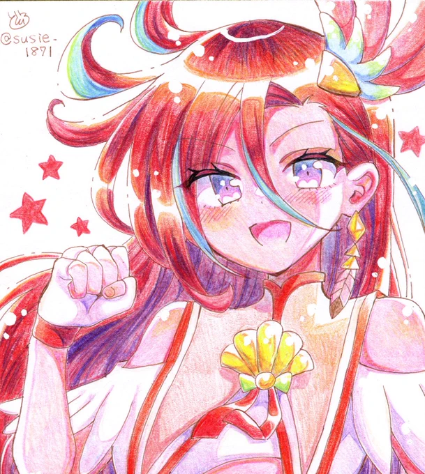キュアフラミンゴ#precure#アナログイラスト 