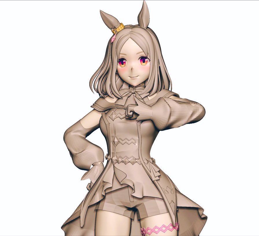 途中までやってたナリタトップロードのデータちょっといじってた
#ウマ娘　#zbrush