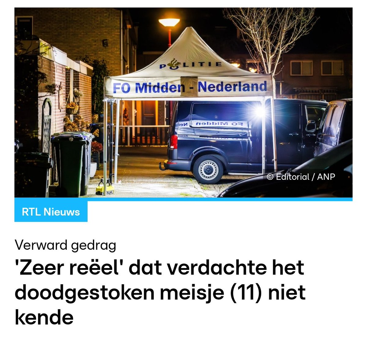 Kind van 11 jaar doodgestoken in steekpartij