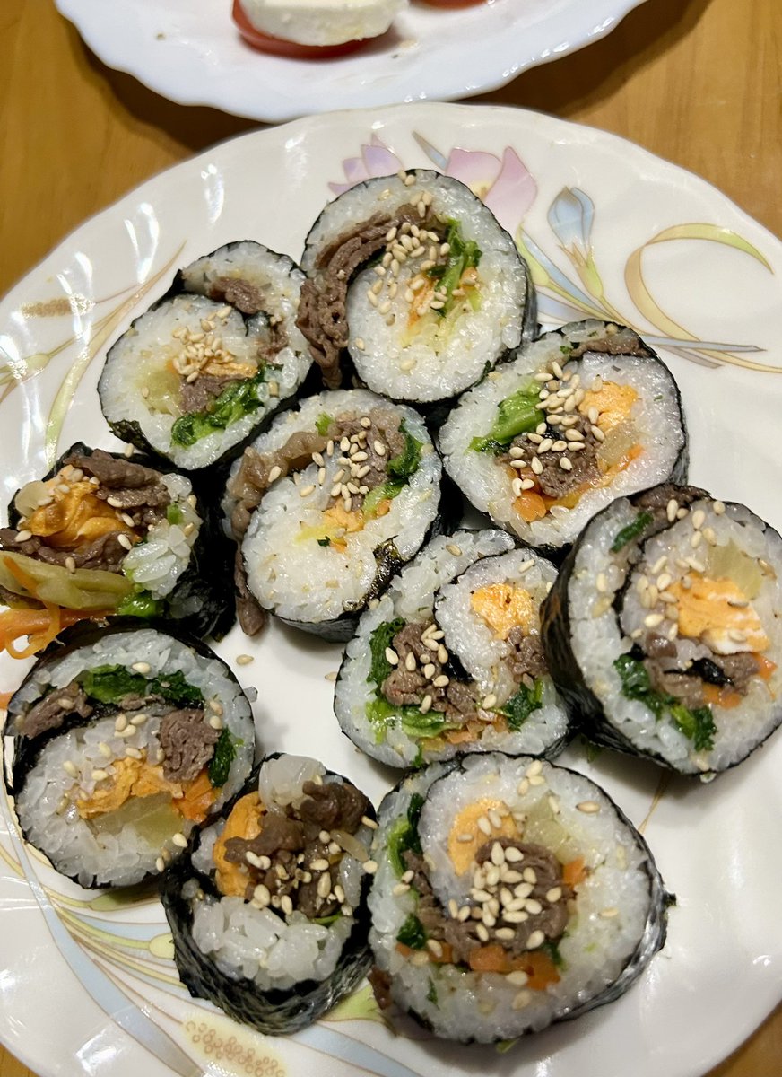 豆まき👹
キンパ
巻き簾どこ行っちゃったんだろね？
クッキングシートで巻き巻きww