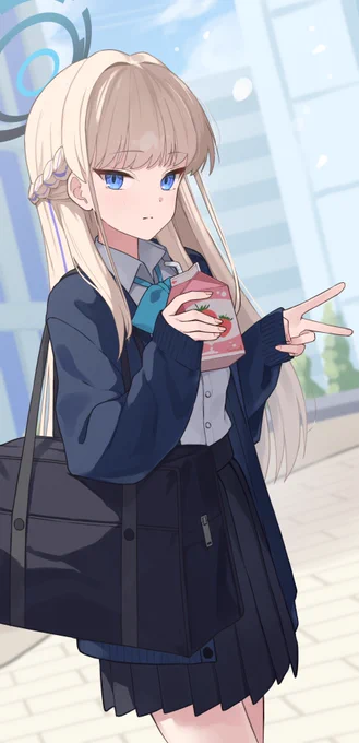 制服トキ萌え袖LOVE… #ブルアカ 