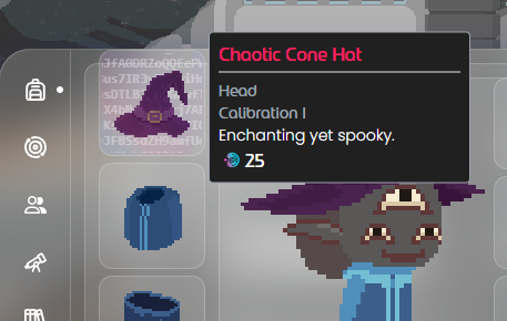 i won this hat in the lottery , i made optmization for it for 1500 coins and nothing happened except for that texts in image and written calibration I , what the mean of calibration ? $lux
