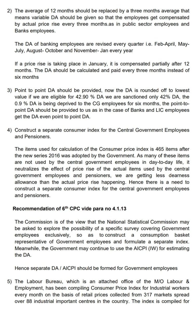 h_pongilath's tweet photo. Confederation of Central Govt Employees & Workers: Request for the improvement in computation of Dearness Allowance & Dearness Relief for Central Government Employees & Pensioners
#pensioners #DA #DR #DearnessAllowances #DearnessRelief #postal #incometax #AGs #CPWD #CGHS #Audit https://t.co/cf3lbIvdAg