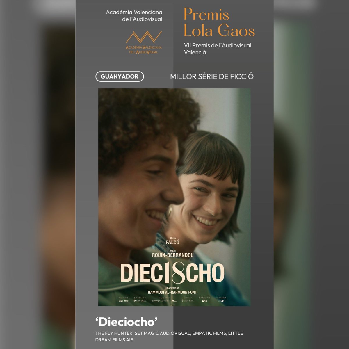 Andreu Adam Rubiralta AEC (@damrubiralta) on Twitter photo “Dieciocho” millor sèrie de ficció als Premis Lola Gaos de l’Acadèmia Valenciana de l’Audiovisual!
Visca el País Valencià!! 🥳🍾👯♂️🎥
<a href="/avav_valencia/">Acadèmia Valenciana Audiovisual</a> <a href="/the_fly_hunter/">The Fly Hunter</a> <a href="/setmagic/">Set Màgic Audiovisual</a> <a href="/rtveplay/">RTVE Play</a> “Dieciocho” millor sèrie de ficció als Premis Lola Gaos de l’Acadèmia Valenciana de l’Audiovisual!
Visca el País Valencià!! 🥳🍾👯♂️🎥
<a href="/avav_valencia/">Acadèmia Valenciana Audiovisual</a> <a href="/the_fly_hunter/">The Fly Hunter</a> <a href="/setmagic/">Set Màgic Audiovisual</a> <a href="/rtveplay/">RTVE Play</a>