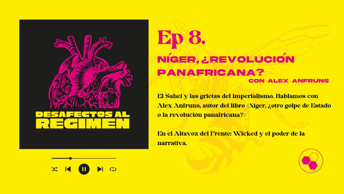 🎙️ DR | «Níger, ¿revolución panafricana?»

💬 El Sahel y las grietas del imperialismo. Con <a href="/AlexAnfruns/">Alex Anfruns</a> autor de «Níger, ¿otro golpe de Estado o revolución panafricana?

📣 Wicked y el poder de la narrativa

Spotify - open.spotify.com/episode/6CE9YG…

iVoox - go.ivoox.com/rf/139108236