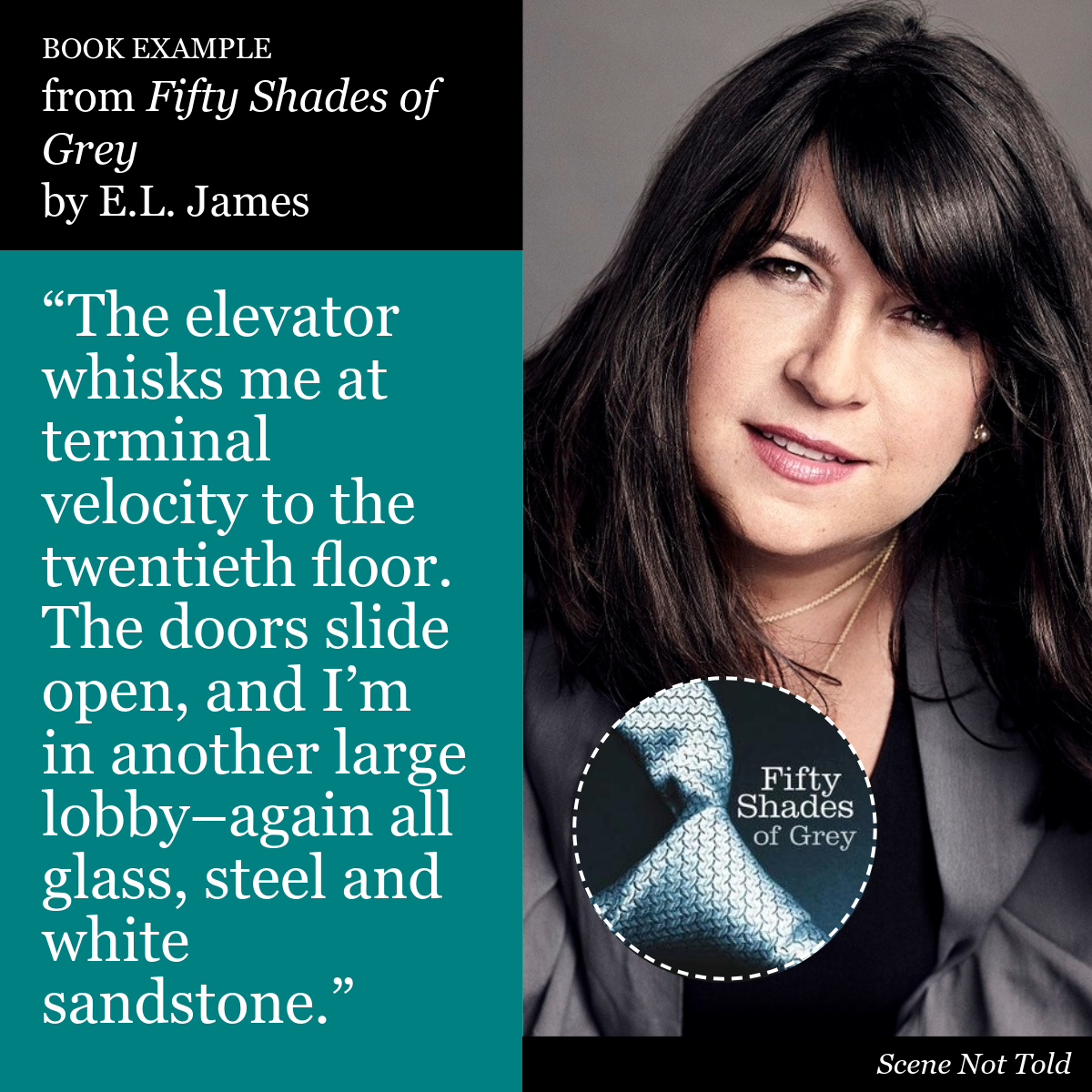 SceneNotTold's tweet image. Feel the speed. See the world through her eyes. This is the power of show, don’t tell. #ShowDontTell #CreativeWritingCourse #CreativeWritingTips #FiftyShadesofGrey #ELJames