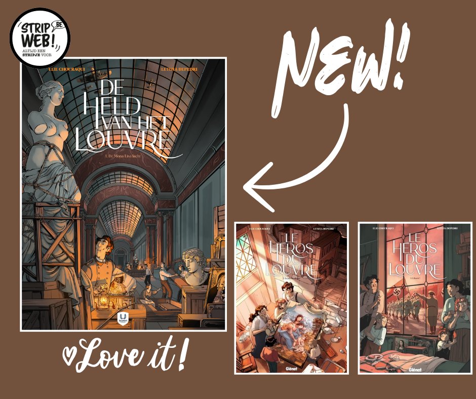🎨📚 Nieuw bij Stripweb! "De Held van het Louvre" – een meeslepende stripreeks in 3 delen! Volg Babi Maklouf, een nachtwaker die tijdens WOII kunst beschermt. Prachtig getekend door Letizia Depedri. 📖✨ Lees meer &amp; bestel: tinyurl.com/held-van-het-l… #DeHeldVanHetLouvre