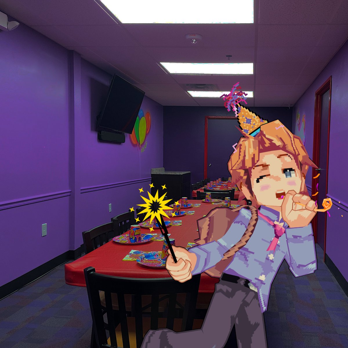 FNFSenpaiVR's tweet photo. HAPPY BIRTHDAY TO MEEEE!!!! ONLY 4 NOW

#FNF #FNFsenpai #senpaiFNF #VRChat https://t.co/VVk8XP7AIu