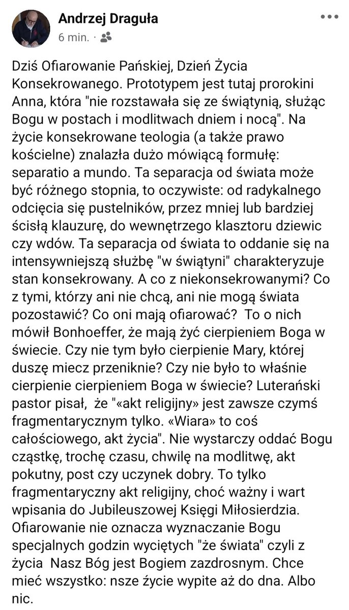 Na Ofiarowanie Pańskiej. Co to znaczy ofiarowywać, żyjąc w świecie po świecku? Lekcja z D. Bonhoeffera.