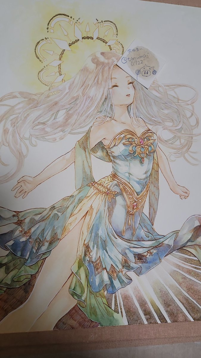 オリジナル　アナログイラスト
メイン使用画材は透明水彩(QoR)

とあるインクは何故かつけペンで細く描けない…スムーズにつけペンからインクが落ちない。
難しいです。