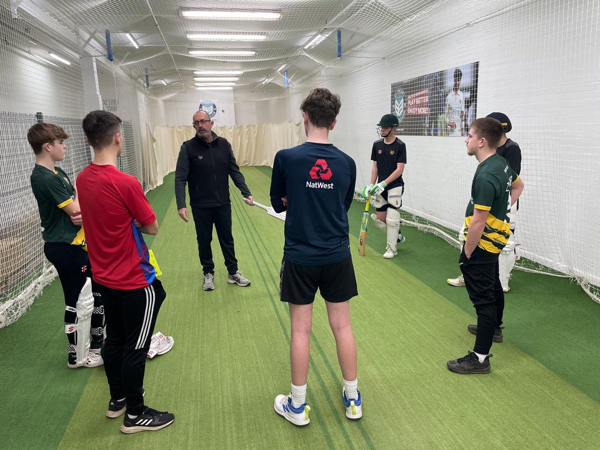 HucknallCC's tweet photo. We have proudly launched the Hucknall CC Winter Academy with the aim of developing some of our best U16 players. 

The programme is being run by Michael Blatherwick, a vastly experienced past player and coach, @B3cricket indoor facility. 

The future is bright! 

#BatLikeJosh https://t.co/fGWIvfcLZR