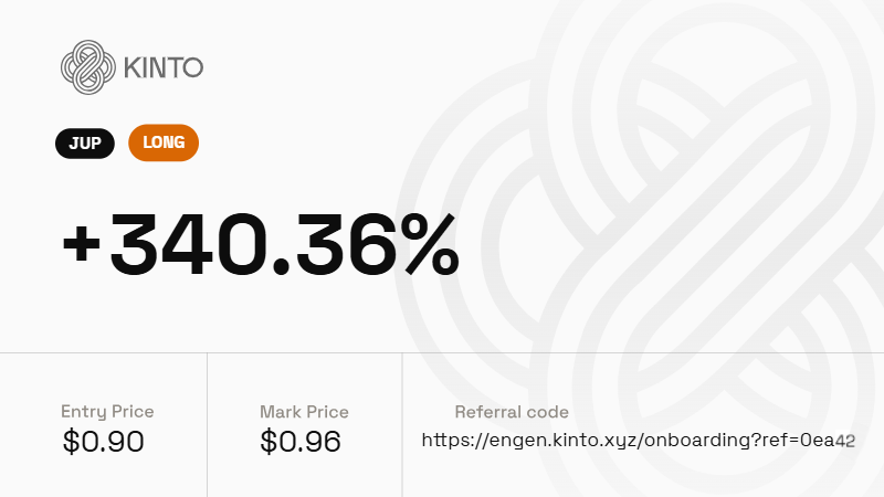 Great experience trading on <a href="/KintoXYZ/">Kinto</a> . After using this modular exchange, I cannot bring myself to trade on any CEX. Keep up the good work, team. 😍