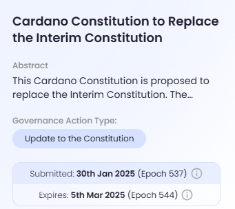 JaromirTesar's tweet photo. I remind all Cardano DReps that you can vote to ratify the Cardano Constitution.

The sooner the constitution is ratified, the sooner we can deal with the 2025 budget. https://t.co/Iyo3VcIZPd